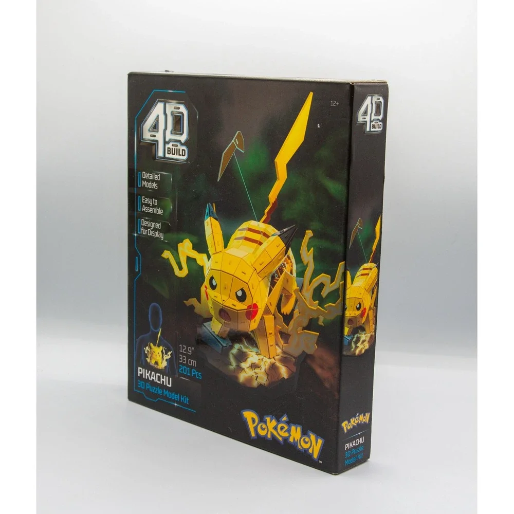 Pokémon Pikachu 4D Build 3D Puzzle Model Kit 201 Pcs Spin Master NEW.